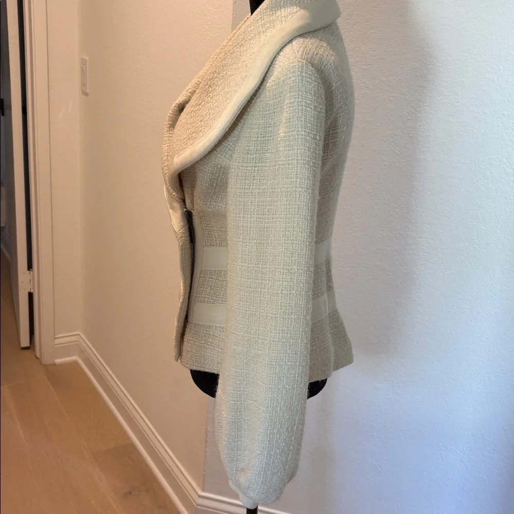 Yaya Chic Cream Textured Jacket - Picture 5 of 6